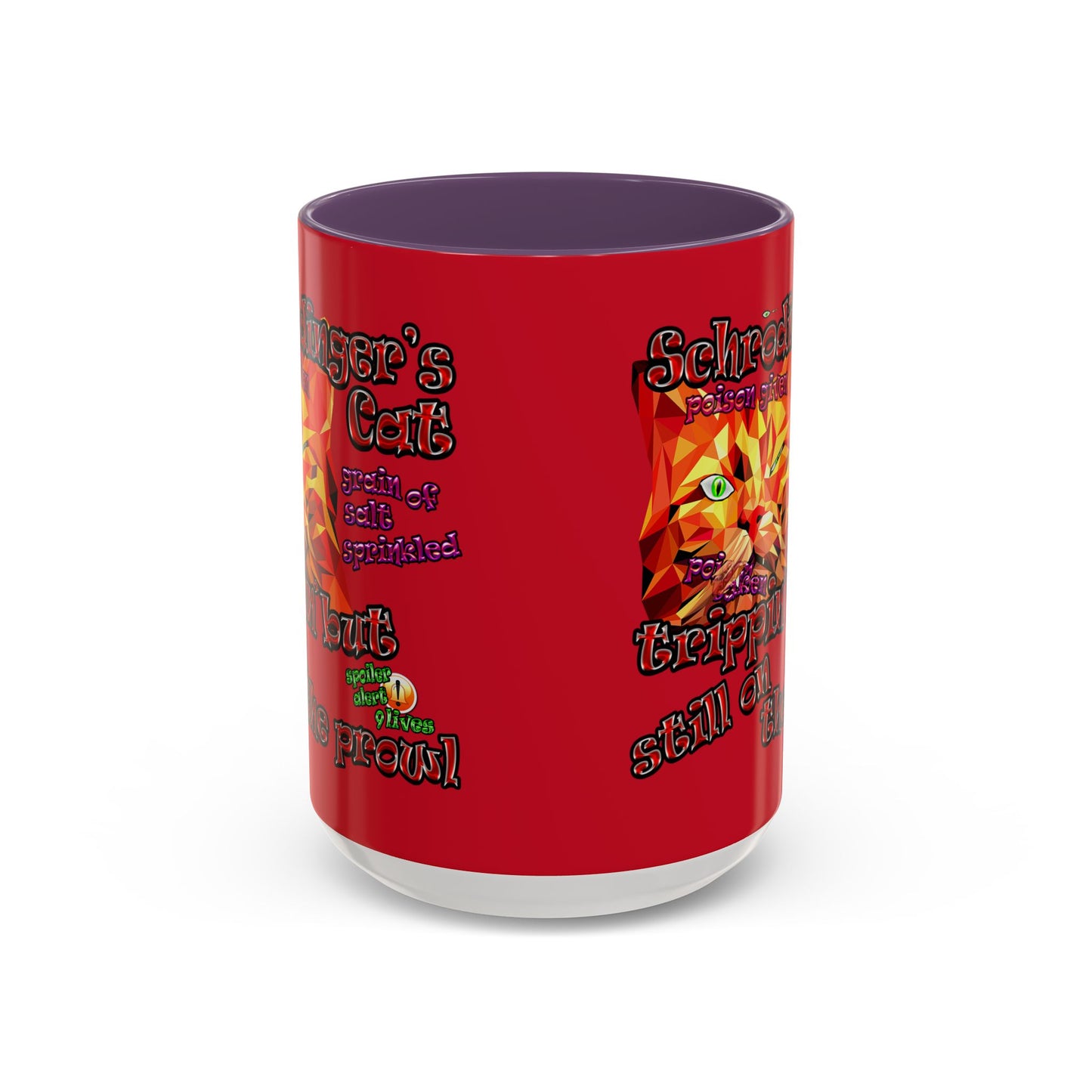 schrodinger's cat - Accent Mug (dark red)