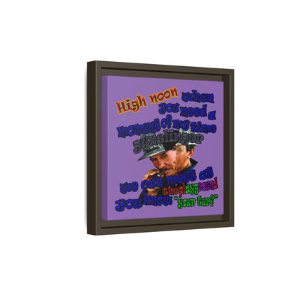 high noon - framed canvas art (light purple)