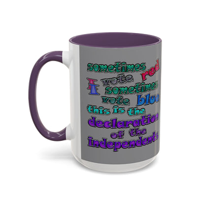 declaration of the independents - Accent Mug (grey)