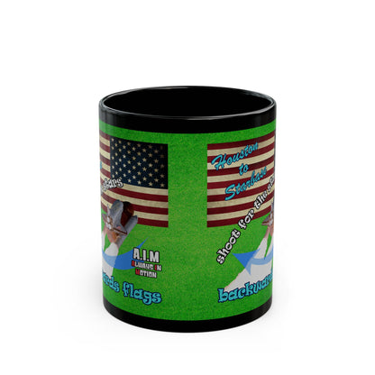 shoot for the stars - Black Mug (green turf)