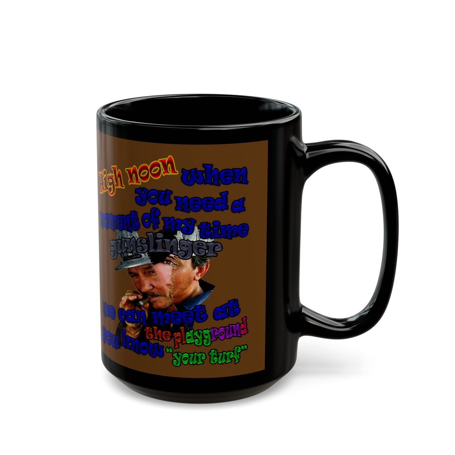 high noon - Black Mug (brown)