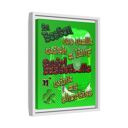celtics logo - framed canvas art (logo green)