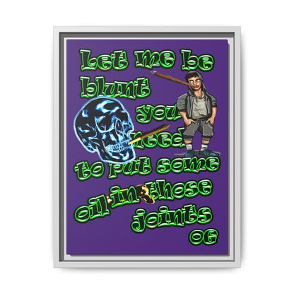 og - framed canvas art (purple)