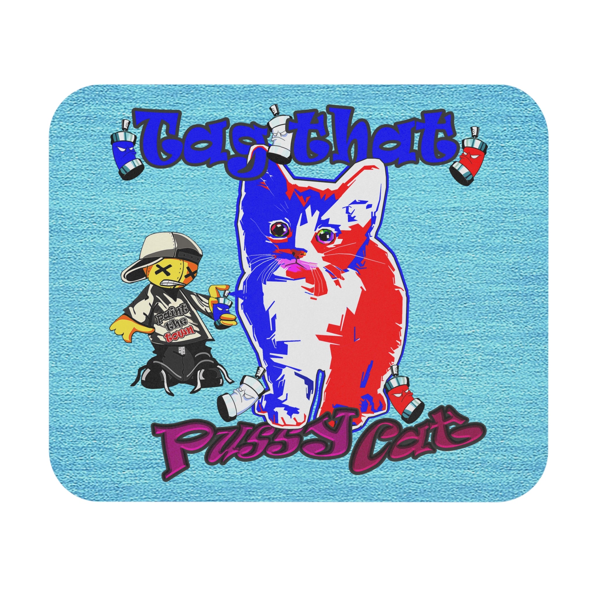tag that - Mouse Pad (Rectangle) (faded blue)