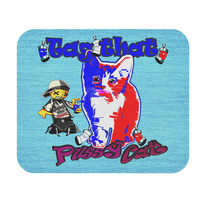 tag that - Mouse Pad (Rectangle) (faded blue)