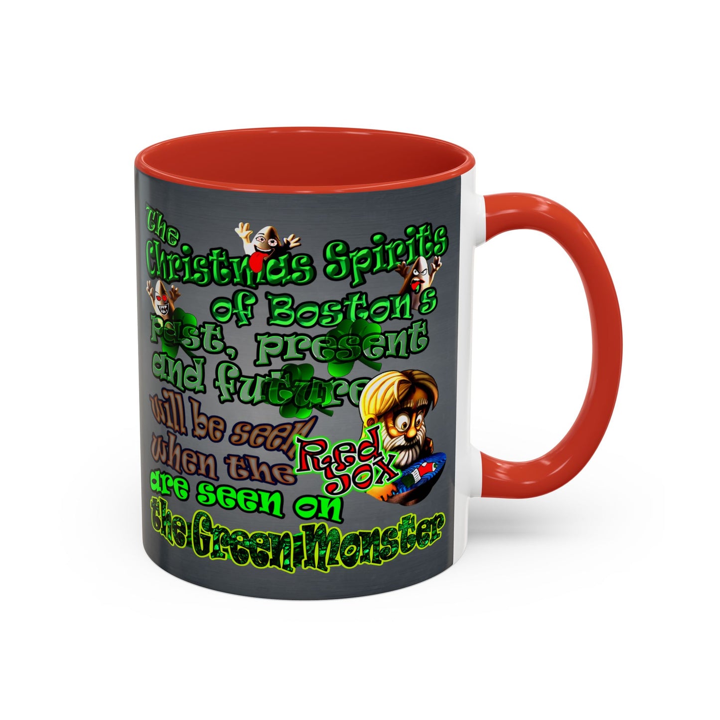 christmas spirits of boston - Accent Mug (grey-light grey)