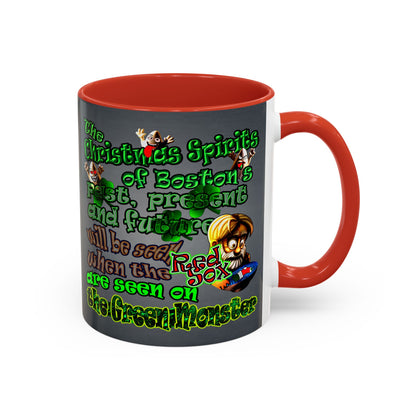 christmas spirits of boston - Accent Mug (grey-light grey)