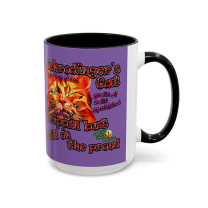 schrodinger's cat - Accent Mug (light purple)