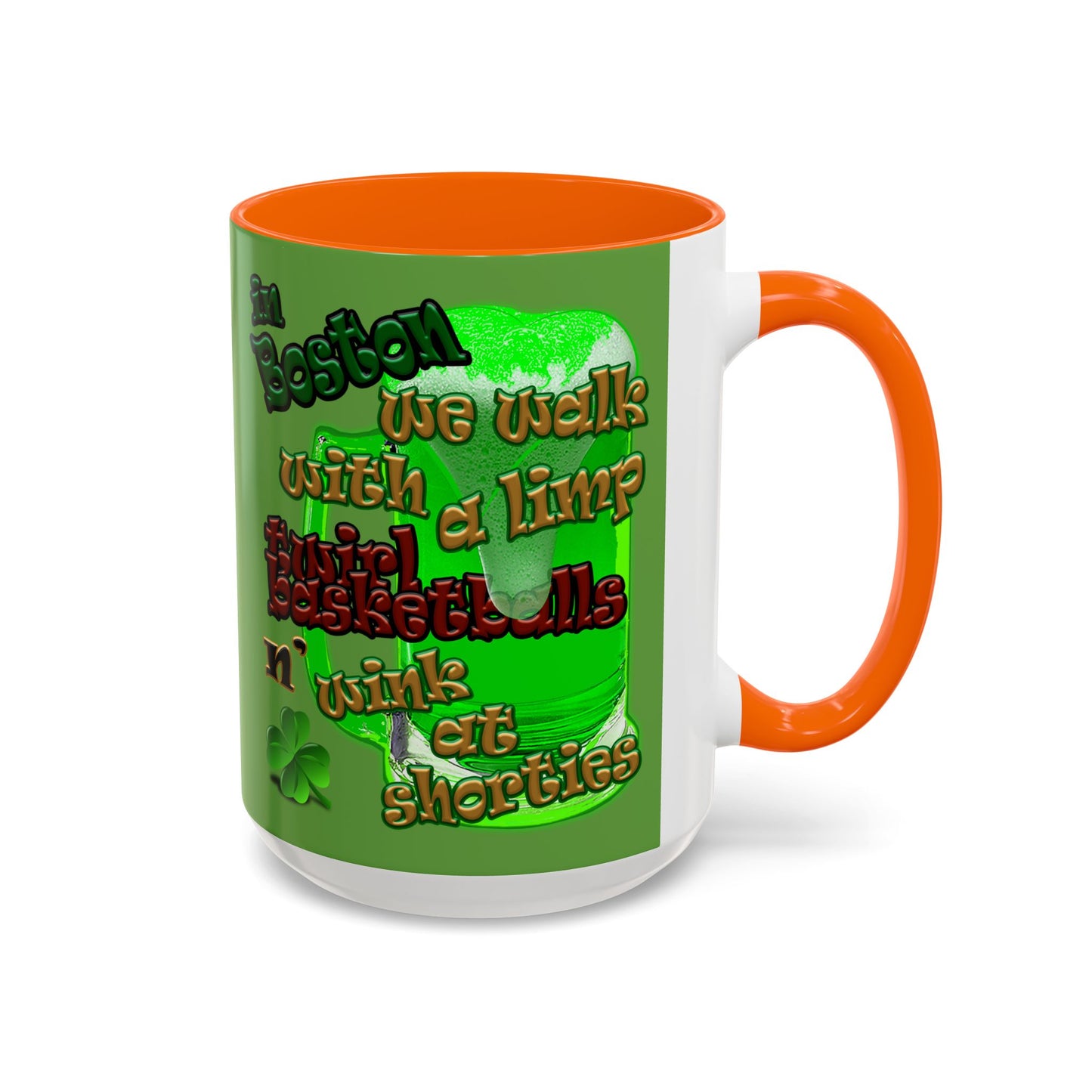 celtics logo - Accent Mug (green)