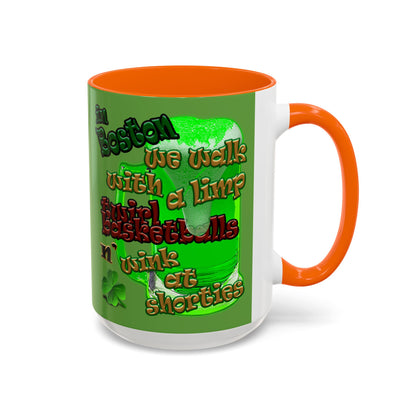 celtics logo - Accent Mug (green)