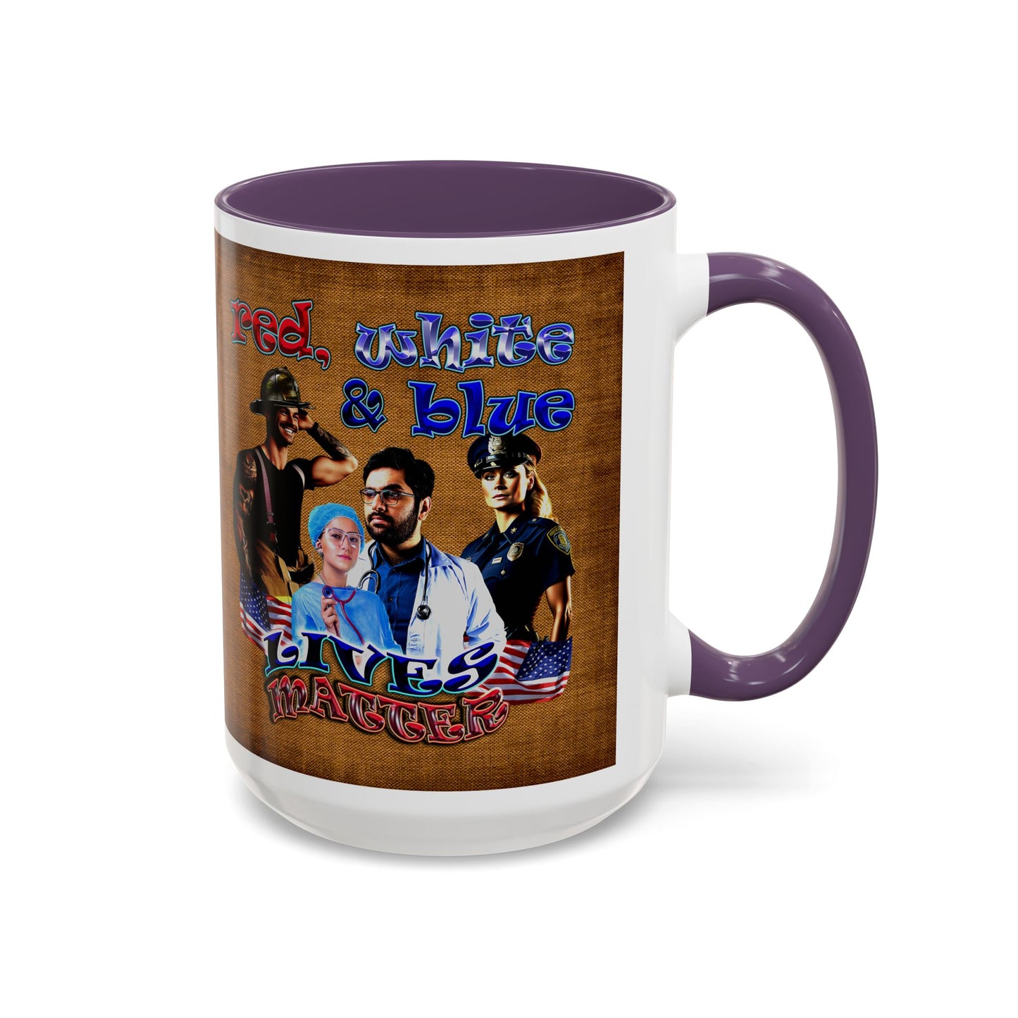 rw&b lives matter - Accent Mug (brown papyrus)