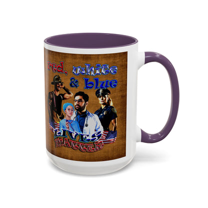 rw&b lives matter - Accent Mug (brown papyrus)