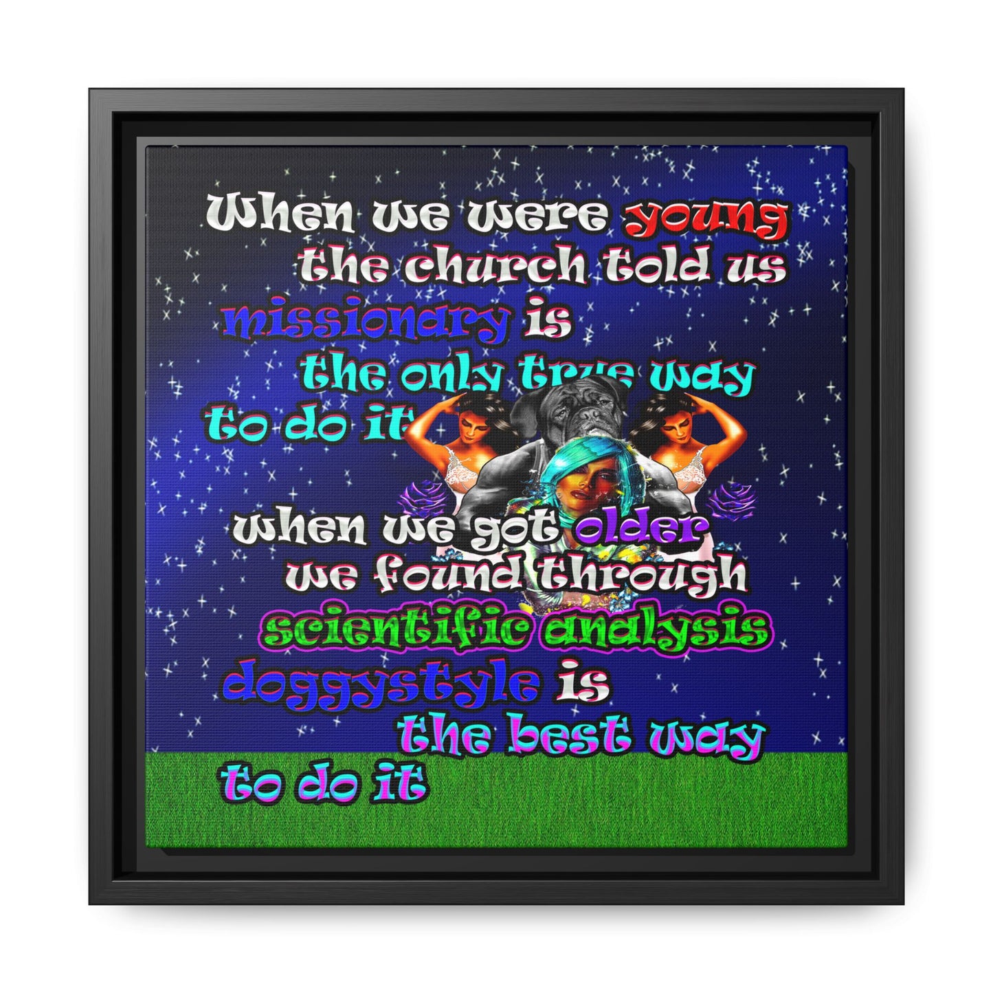 doggystyle - framed canvas art ('snoops' background)
