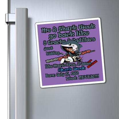 shark week - Magnets - (light purple)