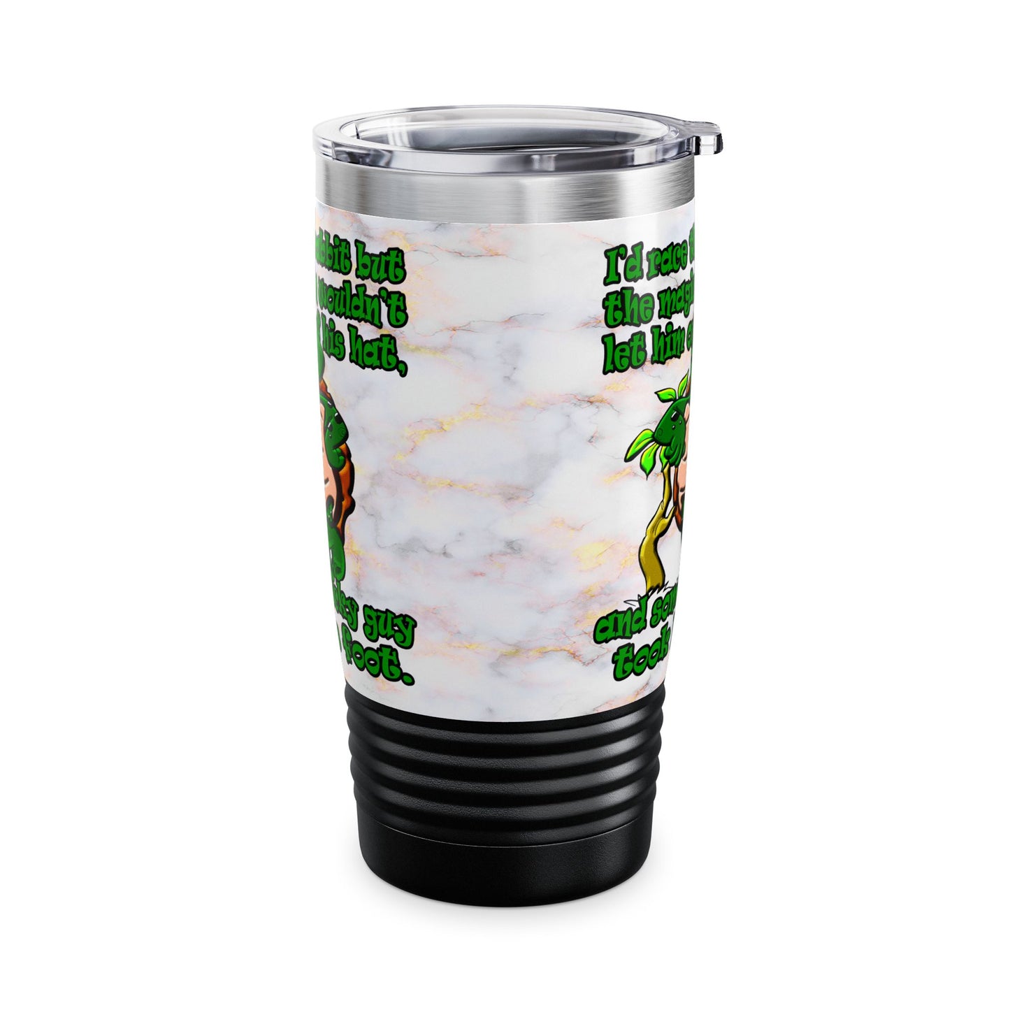 turtle race - Ringneck Tumbler, 20oz (white marble)
