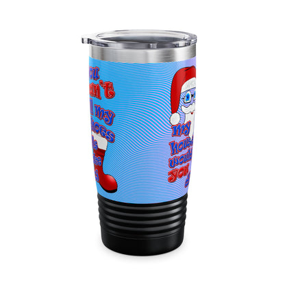 santa's shoes - Ringneck Tumbler, 20oz (light blue-purple wave)