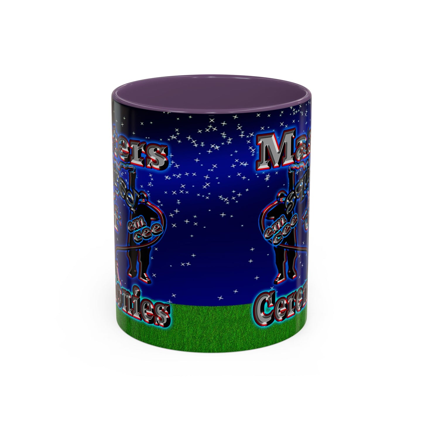 em cee squared - Accent Mug ('snoops' background)