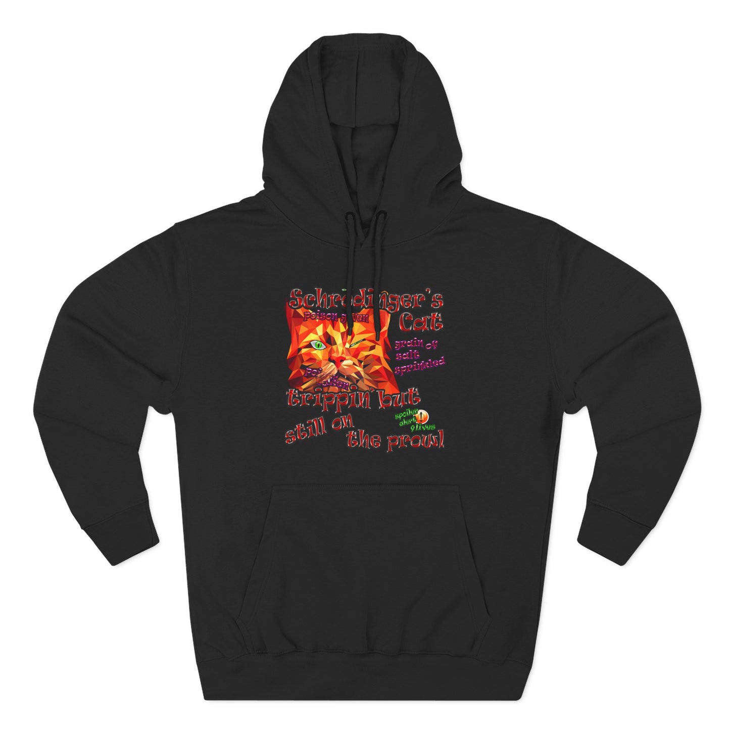 schrodinger's cat - Three-Panel Fleece Hoodie