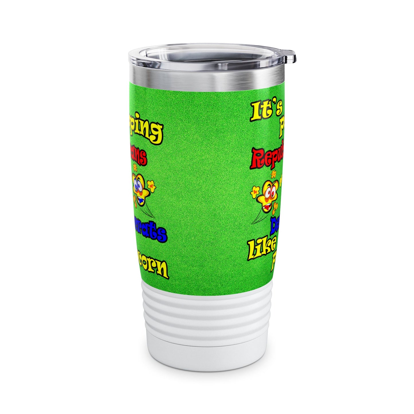 popping like popcorn - Ringneck Tumbler, 20oz (green turf)