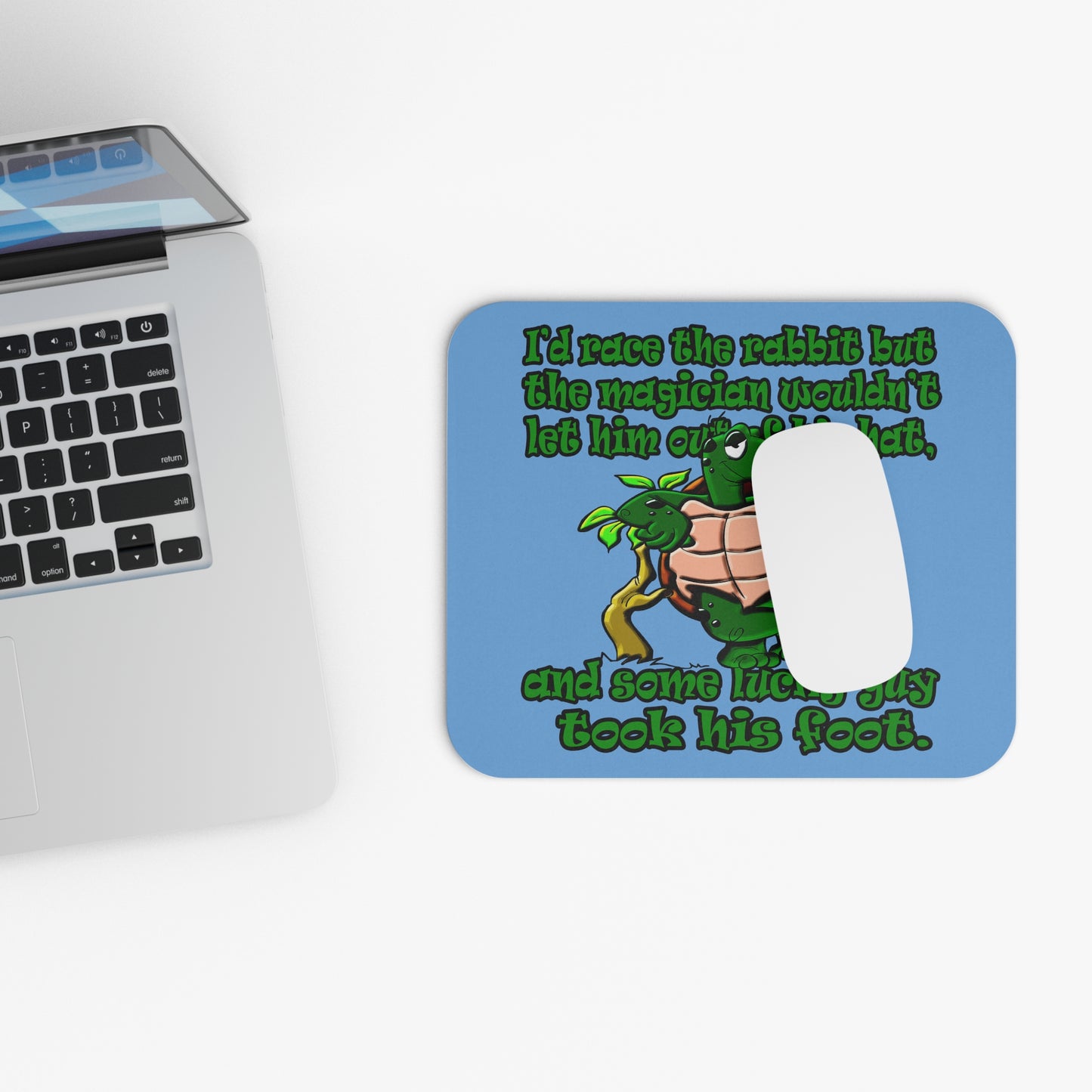 turtle race - Mouse Pad (Rectangle) (light blue)