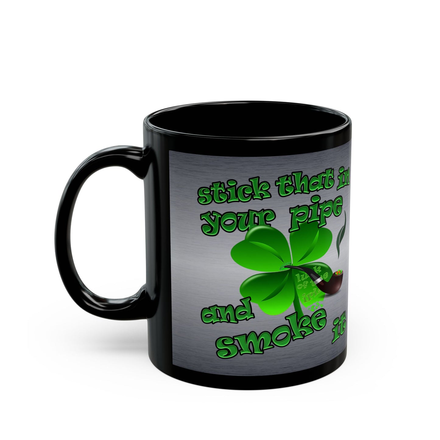 celtics logo - Black Mug (brushed nickel)