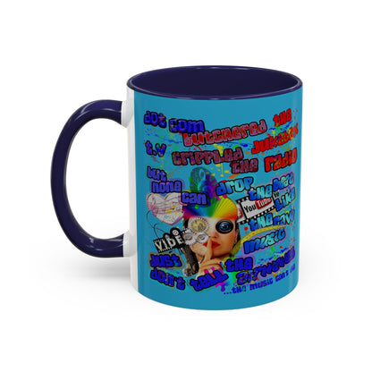 drop the beat - Accent Mug (turquoise)