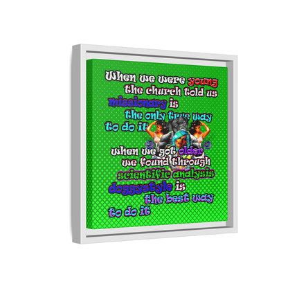 doggystyle - framed canvas art (logo green)
