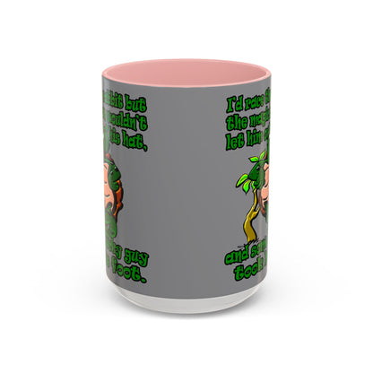 turtle race - Accent Mug (grey)