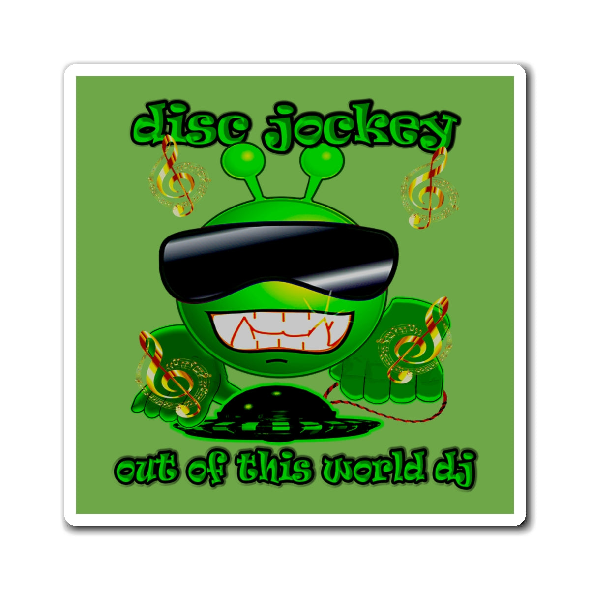 disc jockey - Magnets - (green)