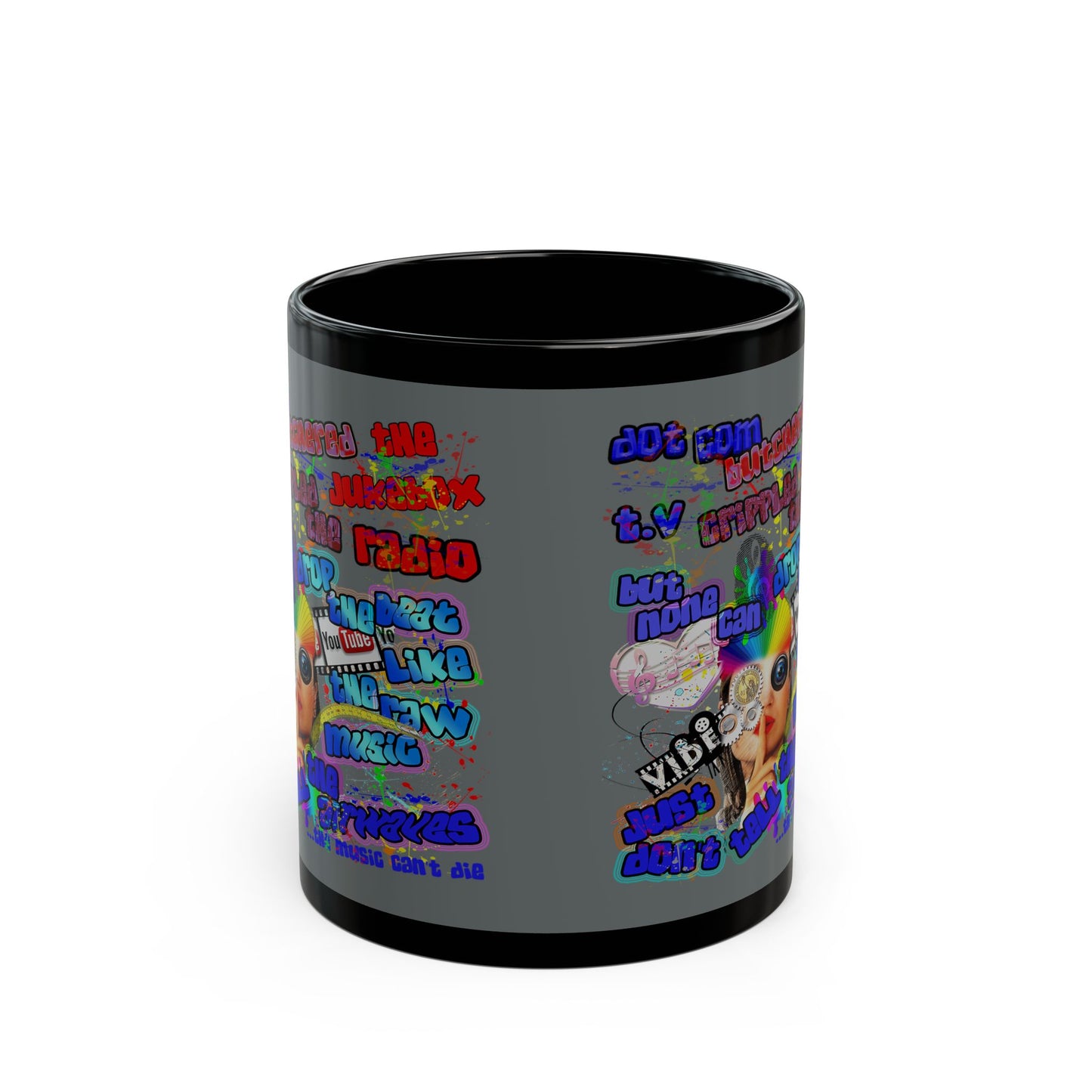 drop the beat - Black Mug (dark grey)
