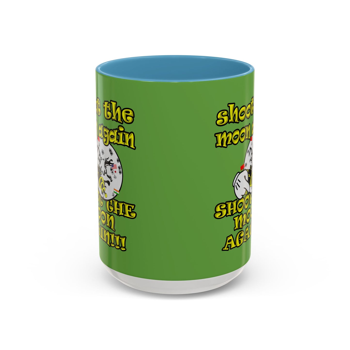 shoot the moon again - Accent Mug (green)