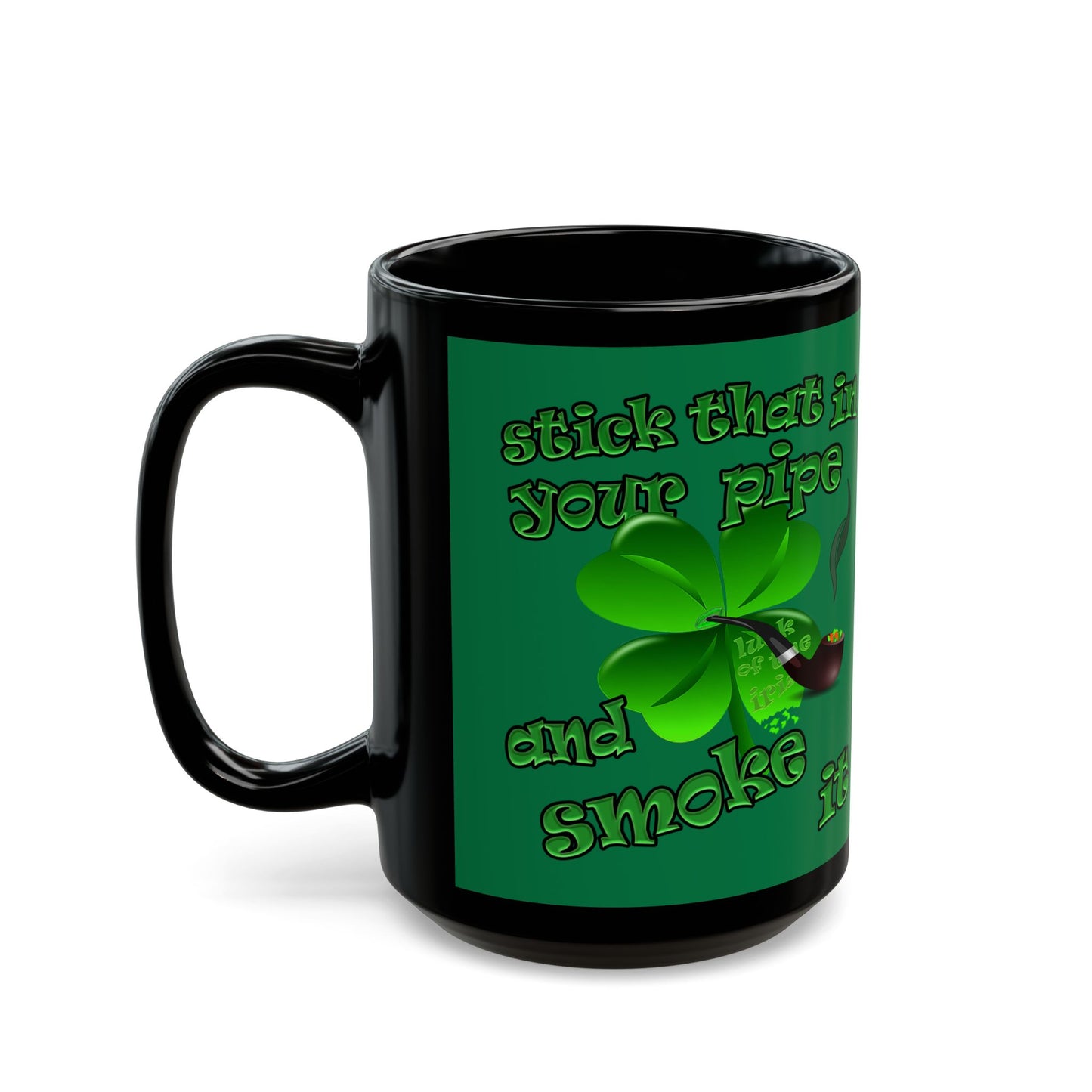 celtics logo - Black Mug (dark green)