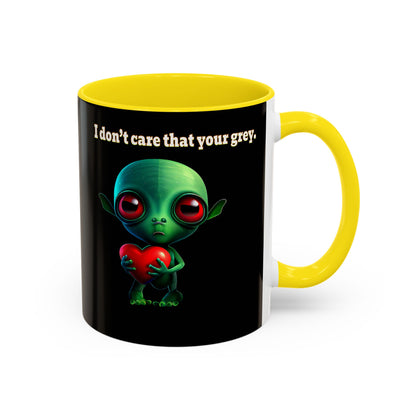I don't care that your grey - Accent Mug (black)