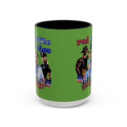 rw&b lives matter - Accent Mug (green)