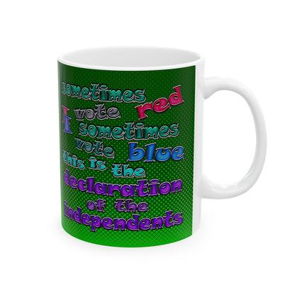 declaration of the independents - White Mug (logo green)