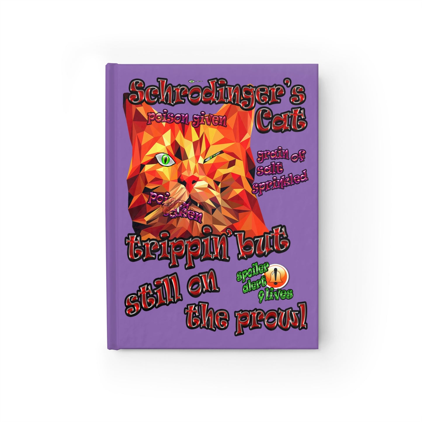schrodinger's cat - journal-lined (light purple)