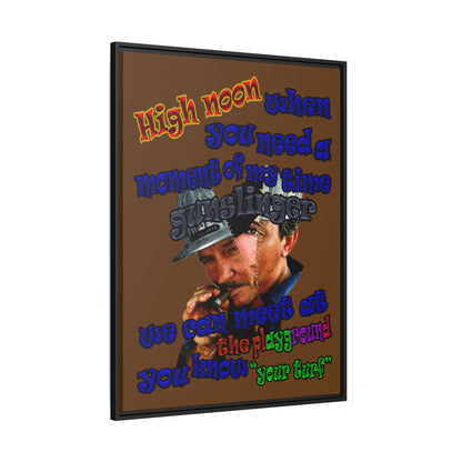 high noon - framed canvas art (brown)