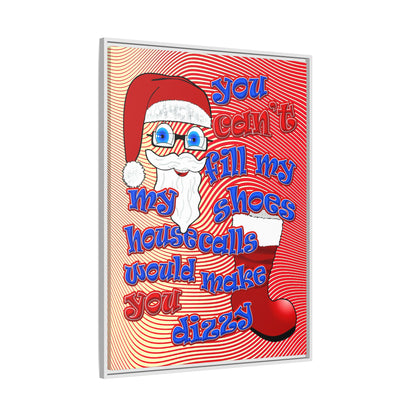santa's shoes - framed canvas art (yellow-orange wave)