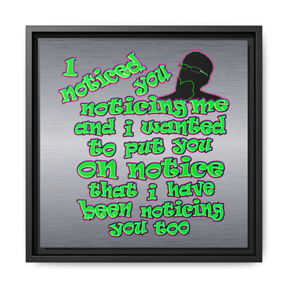 noticed you noticing - framed canvas art (brushed nickel)