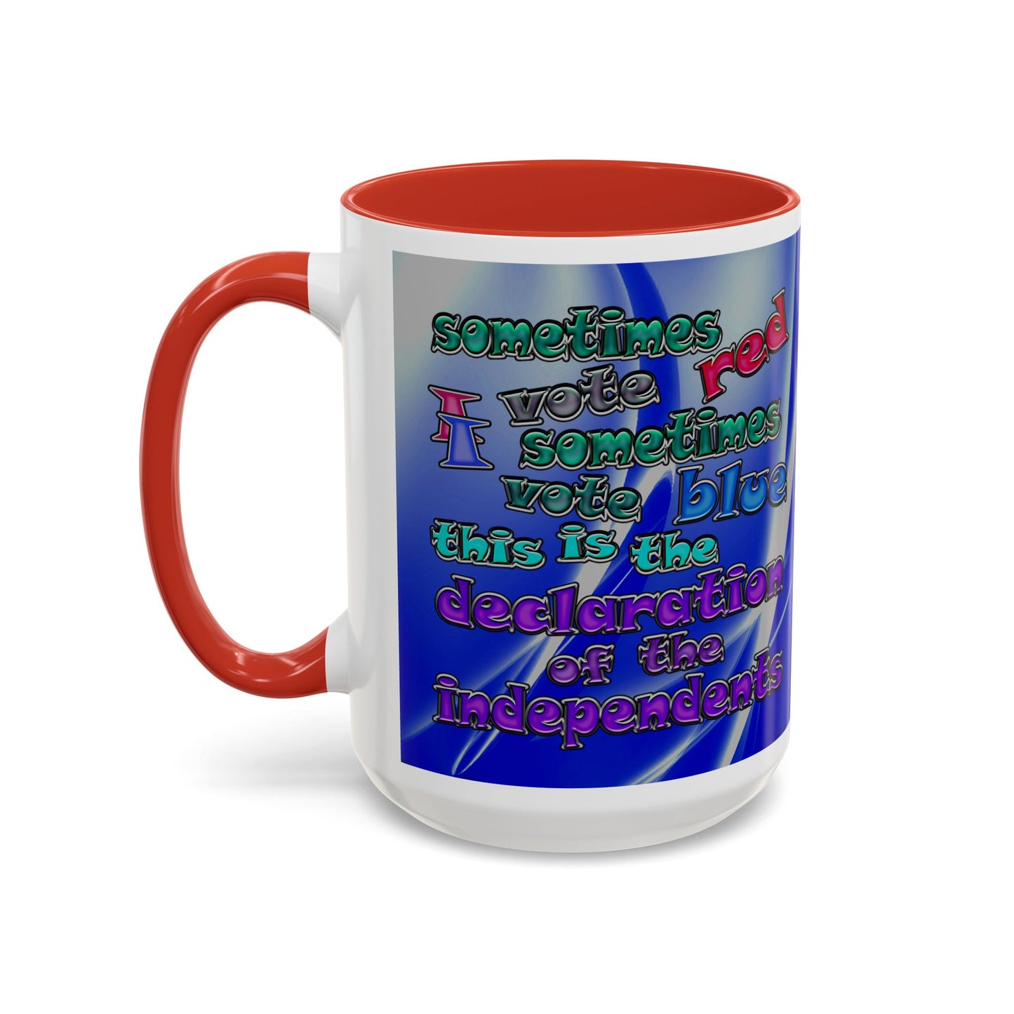declaration of the independents - Accent Mug (blue-white wave)