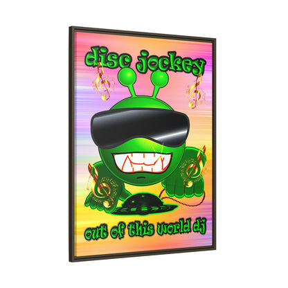 disc jockey - framed canvas art (color blur)