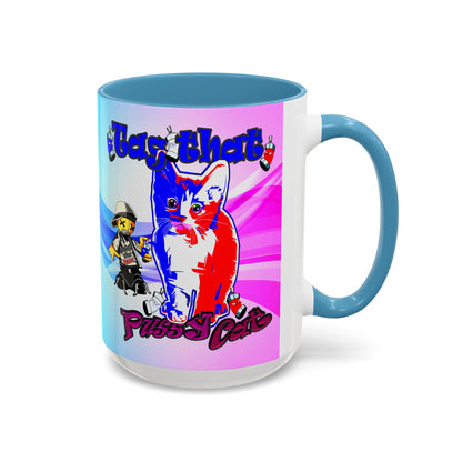 tag that - Accent Mug (light blue-pink wave)