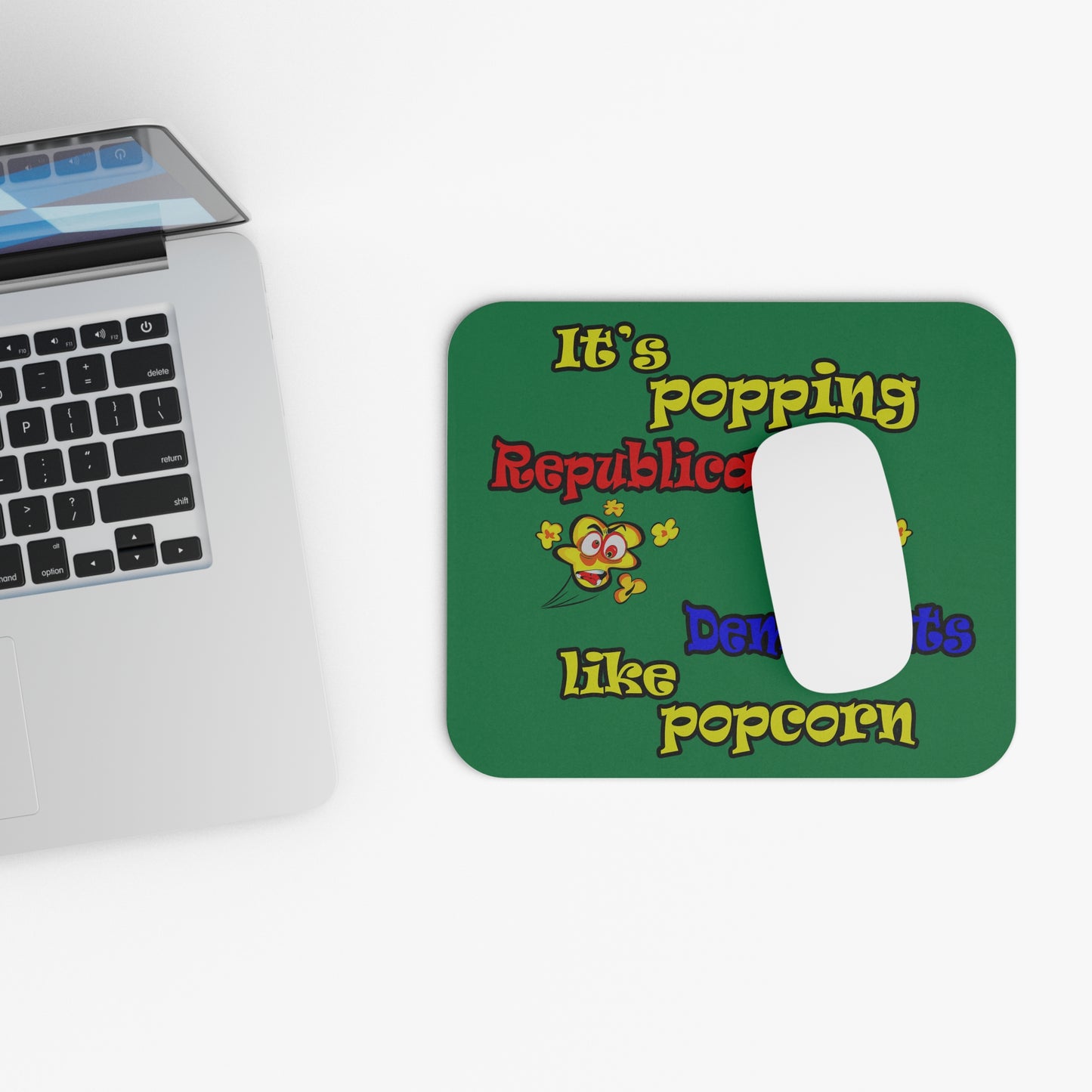popping like popcorn - Mouse Pad (Rectangle) (dark green)