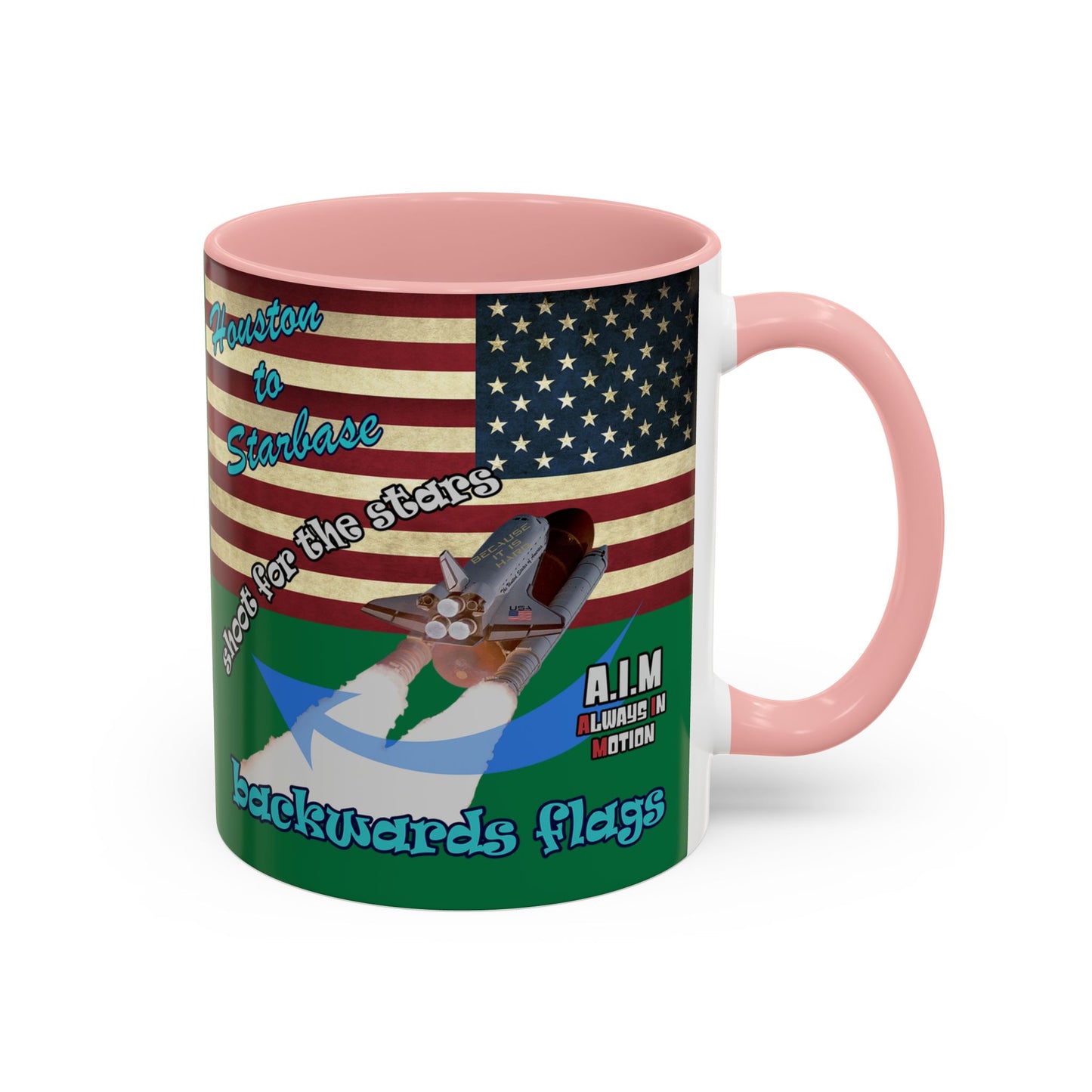 shoot for the stars - Accent Mug (dark green)
