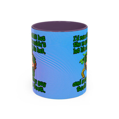 turtle race - Accent Mug (light blue-purple wave)