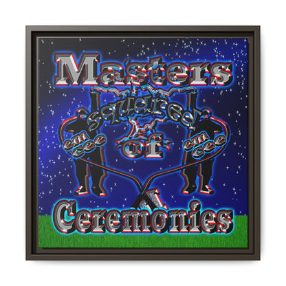 em cee squared - framed canvas art ('snoops' background)