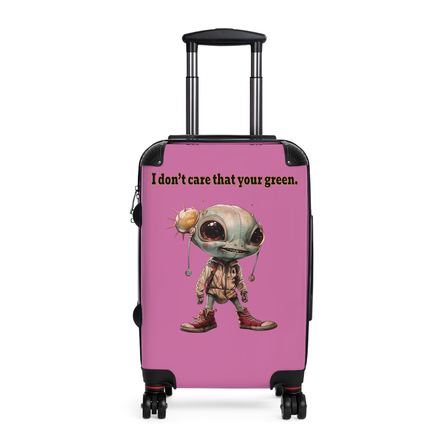 I don't care that your green - Suitcase (light pink)