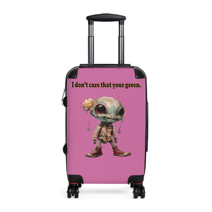 I don't care that your green - Suitcase (light pink)