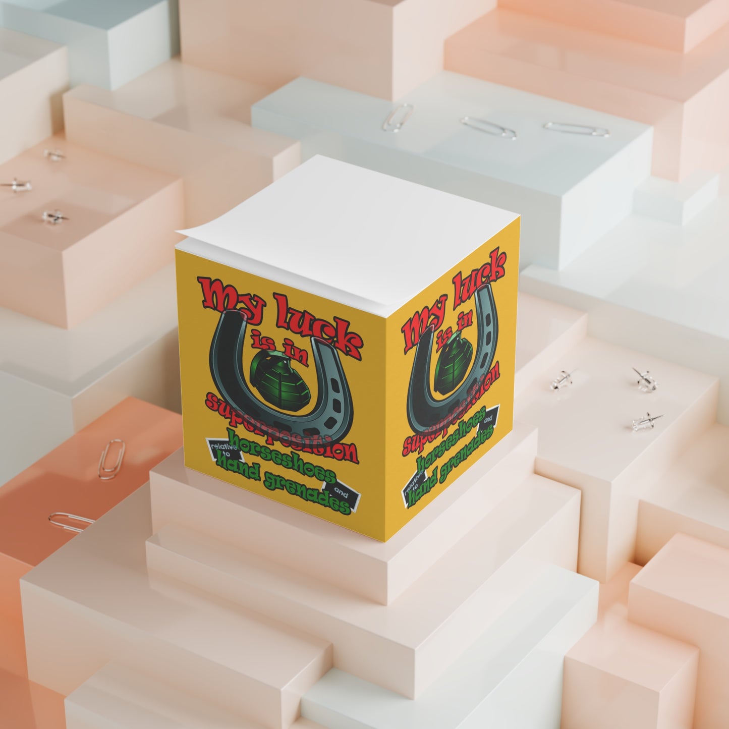 my luck - note cube (yellow)