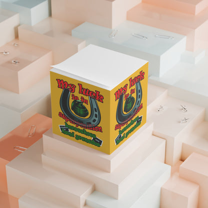 my luck - note cube (yellow)